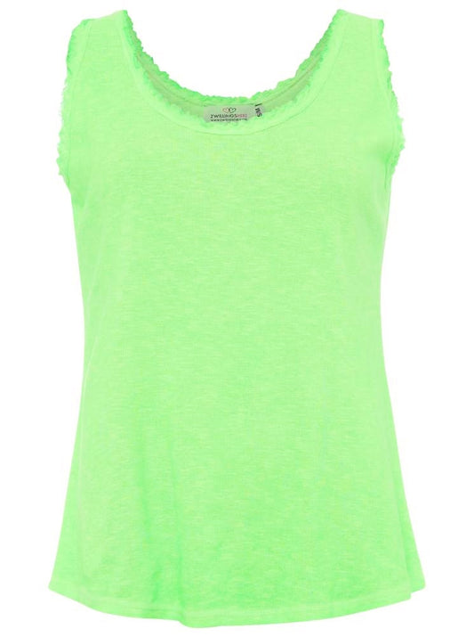 💕 Zwillingsherz Top "Basic" Tanktop Neongrün