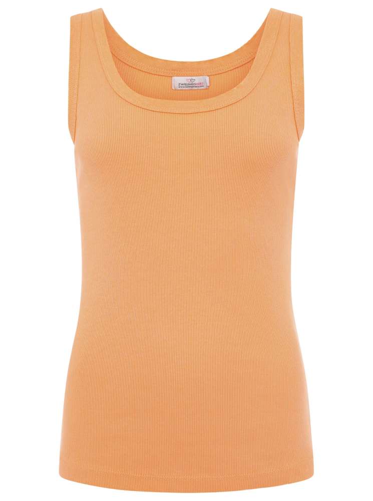 💕 Zwillingsherz Top "Rippe" Tanktop Orange