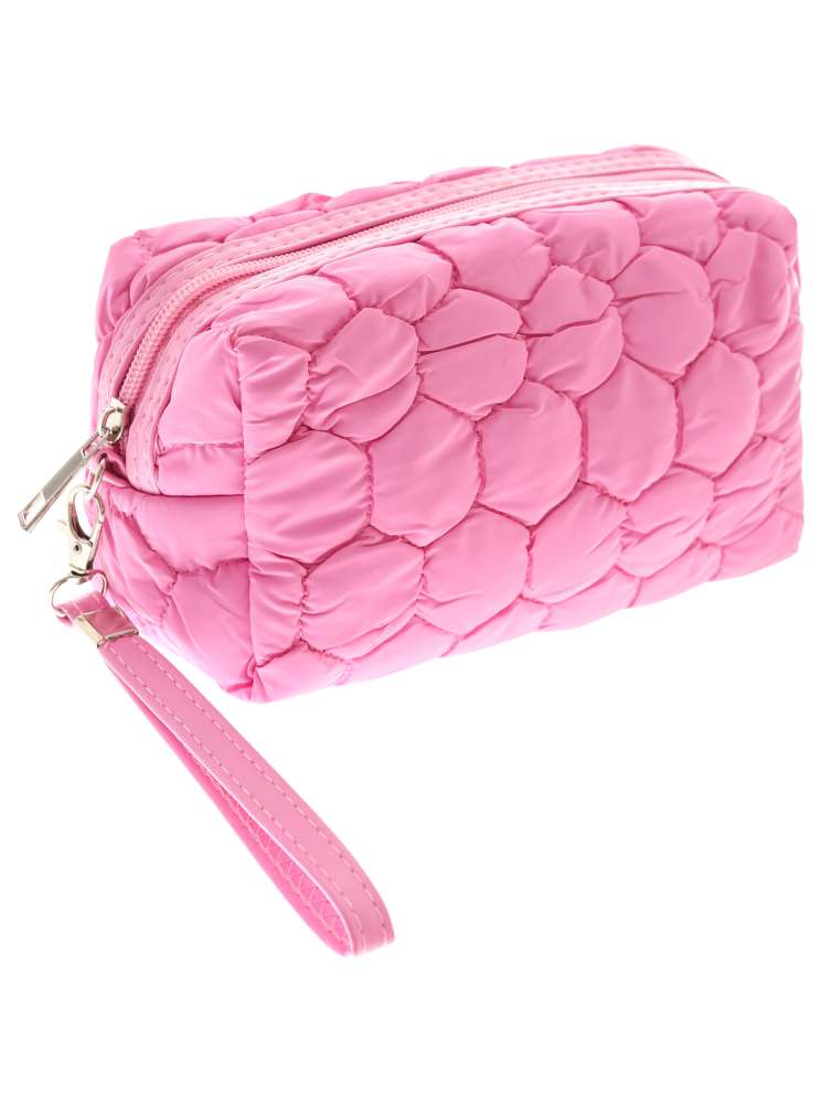 💕 Zwillingsherz Kosmetiktasche "Stepp Metallic" Rosa