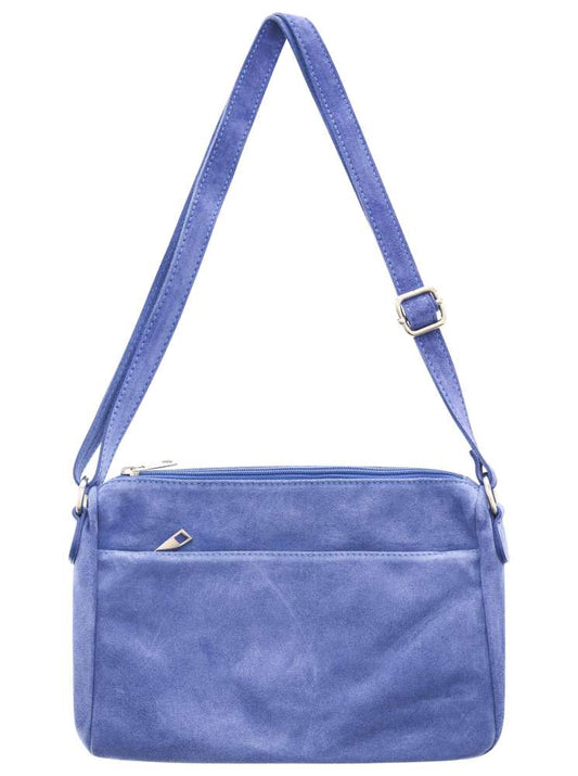 Tasche "Wildleder" Royalblau mittelgroß