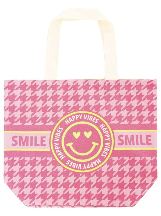 💕 Zwillingsherz Tasche Shopper "Smile & Happy Vibes" Tote bag Pink