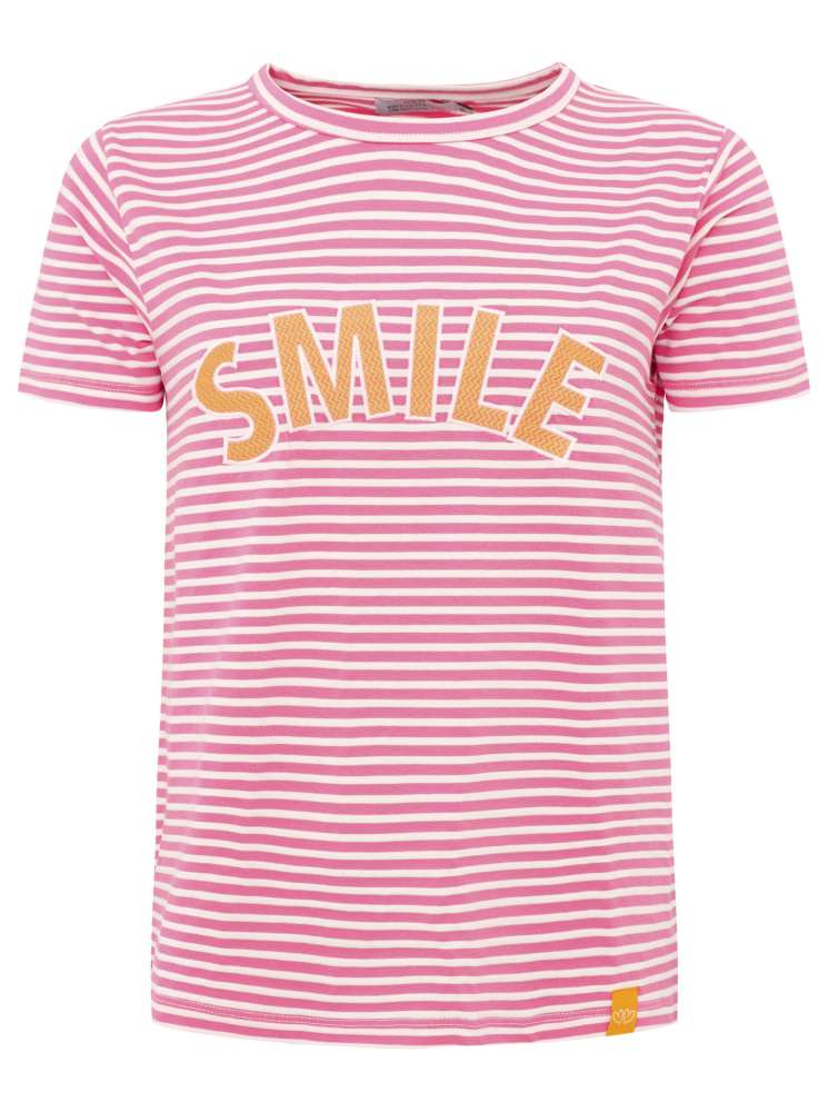 💕 Zwillingsherz Shirt "Streifen & Smile" Baumwolle Jersey Pink