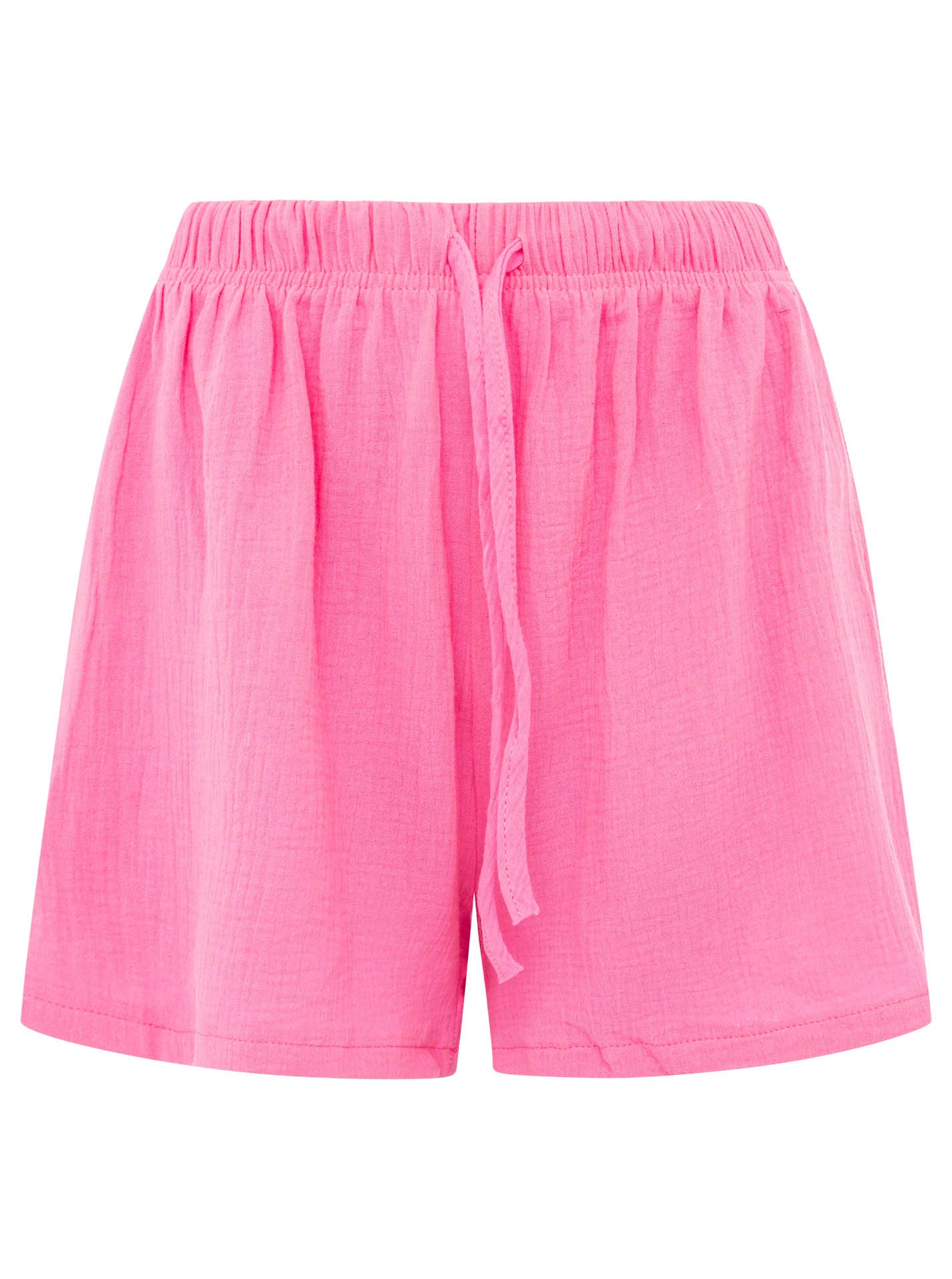 💕 Zwillingsherz Shorts Hose Kurz Musselin "Uni" Pink