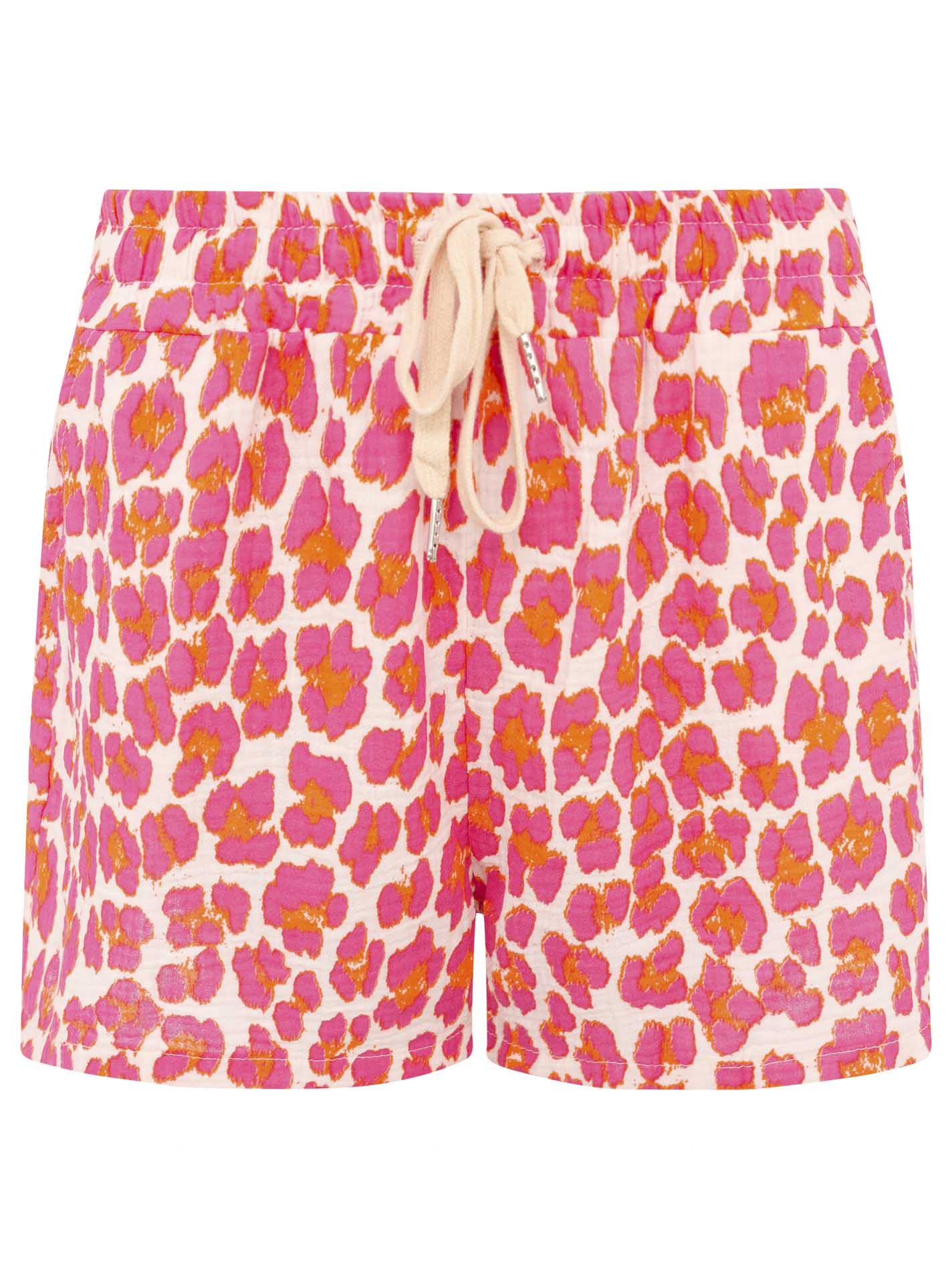 💕 Zwillingsherz Hose Kurz Musselin "Leo" Pink Orange