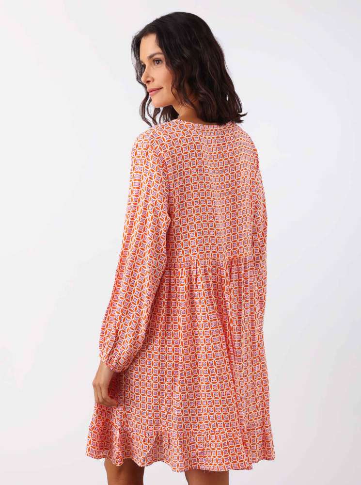 Orange Tunikakleid – Zwillingsherz Kleid Astrid`s Boutique \